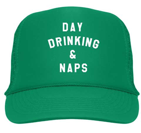 Day Drinking & Naps Trucker Hat - Kelly Green