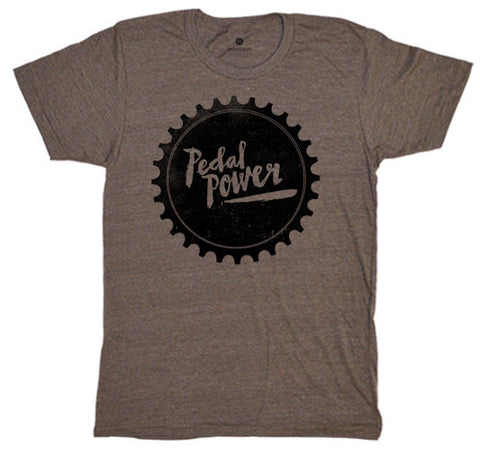 Pedal Power Sprocket Tri-Coffee T-Shirt