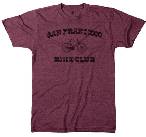 SF Bike Club Tri-Cranberry T-Shirt