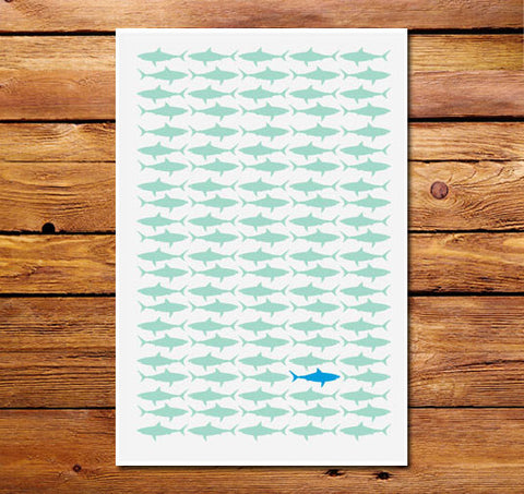 Shark Pattern Poster