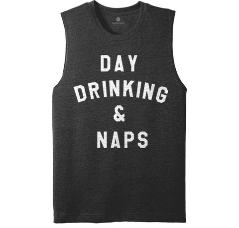 Day Drinking & Naps - Unisex Muscle Tank - Heather Charcoal