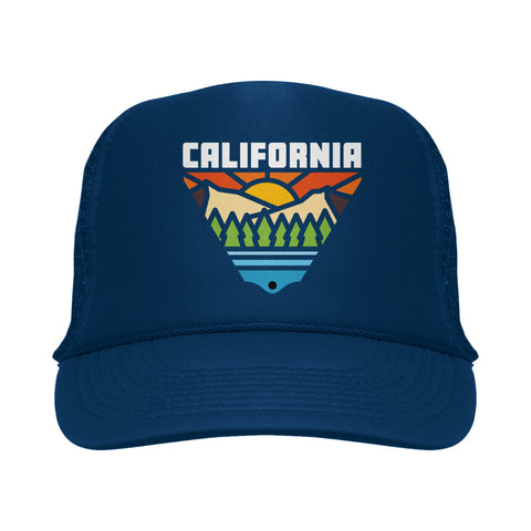 California Plate Trucker Hat - Navy