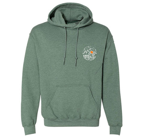 Desert Sundown - Hoodie Sweatshirt - Heather Green