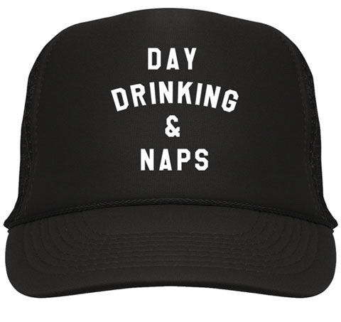 Day Drinking & Naps Trucker Hat - Black