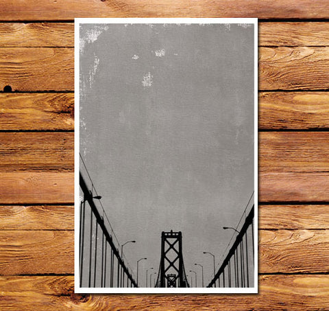 Canvas Bridge Grey Poster