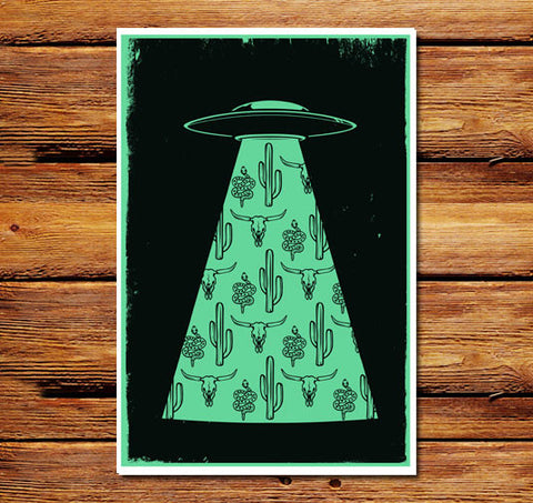 Desert UFO Poster
