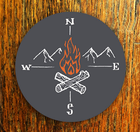 Fire Compass - All weather vinyl sticker
