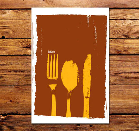 Fork Knife and Spoon Poster