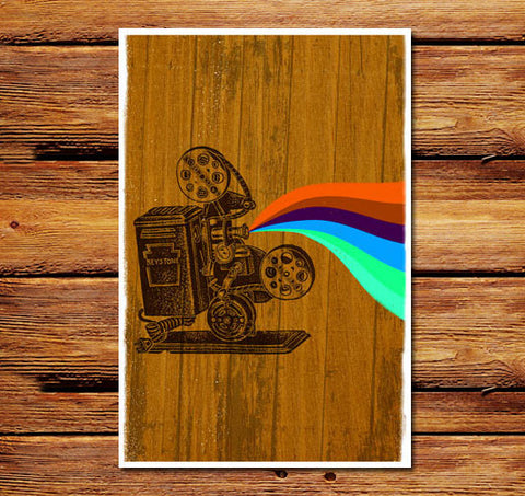 Projector On Wood Poster