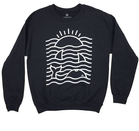 Ocean Waves - Sweatshirt - Black