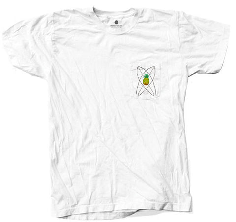 Pineapple Surf Pocket White T-Shirt
