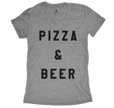 Pizza and Beer - Womens - Grey