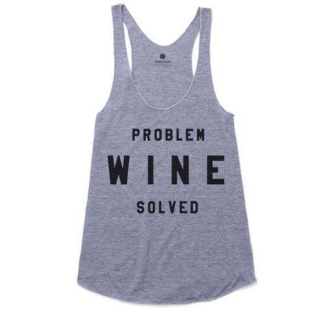 Problem Wine Solved - TriGrey Racerback