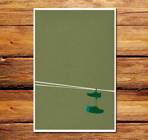 Sneakers On A Wire Poster