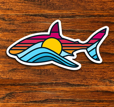 Summer Shark - All weather vinyl sticker