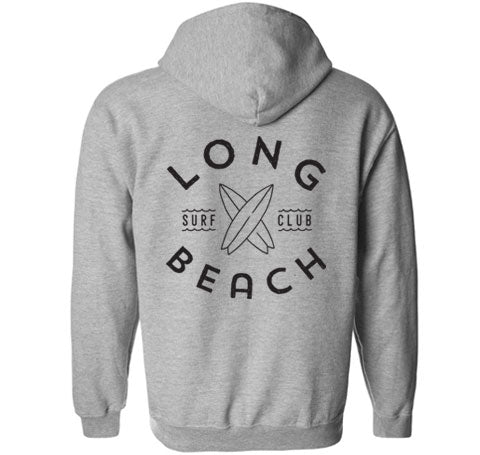 Long Beach Surf Club Hoodie - Heather Grey