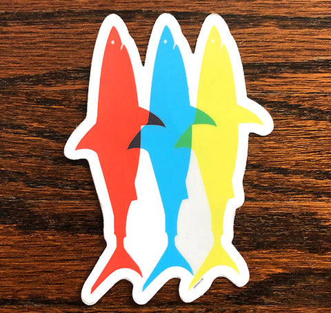 Three Sharks - All weather vinyl sticker